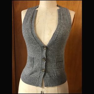Medium Gray Wool Cashmere Banana Repub Vest XS